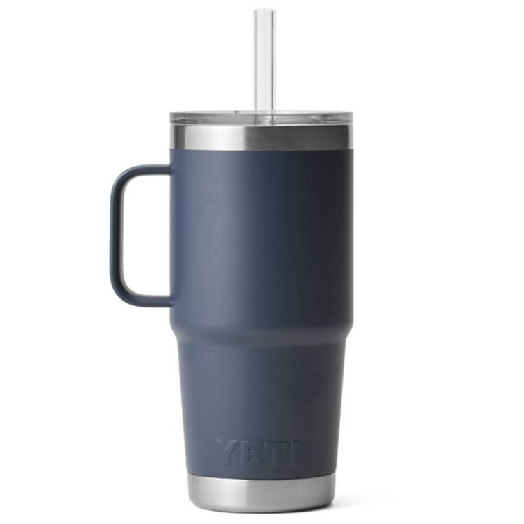 Термокружка YETI Rambler Straw Mug 710 (25 oz) цв. Navy фото 3