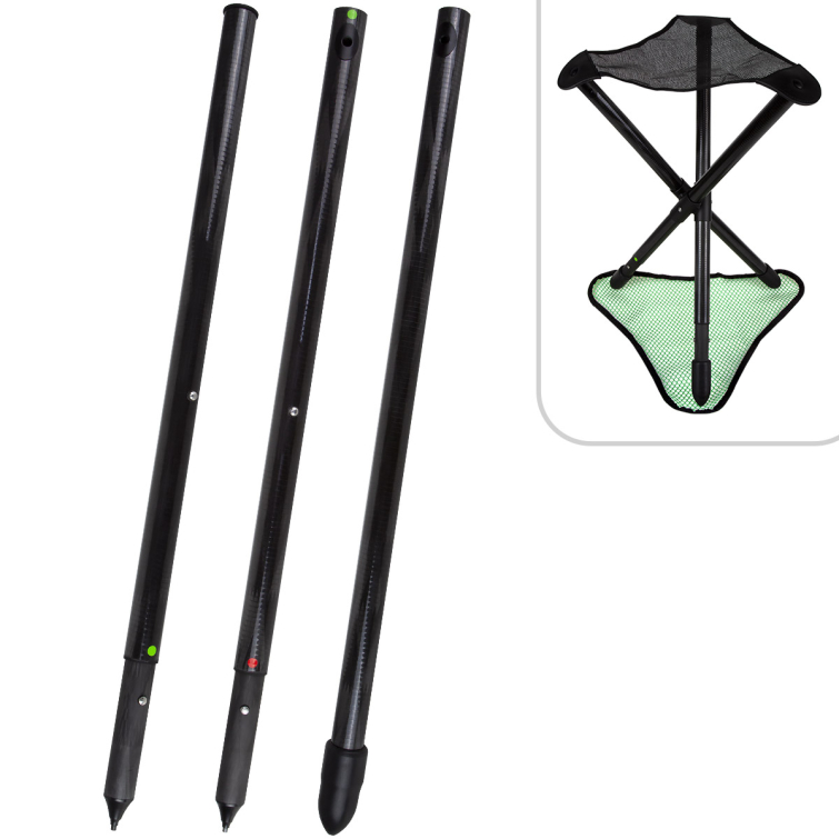 Карбоновый посох-стул WAIDTOOL Jaggerstock Hunting Sticks 3 Parts + stool фото 1