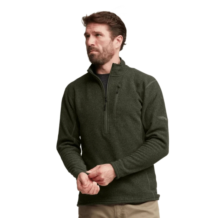 Толстовка SITKA Snowcrest Half-Zip Fleece Pullover цвет Hemlock Green Heather фото 3