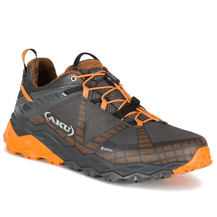 Кроссовки треккинговые AKU Flyrock GTX цвет Black / Orange фото 1