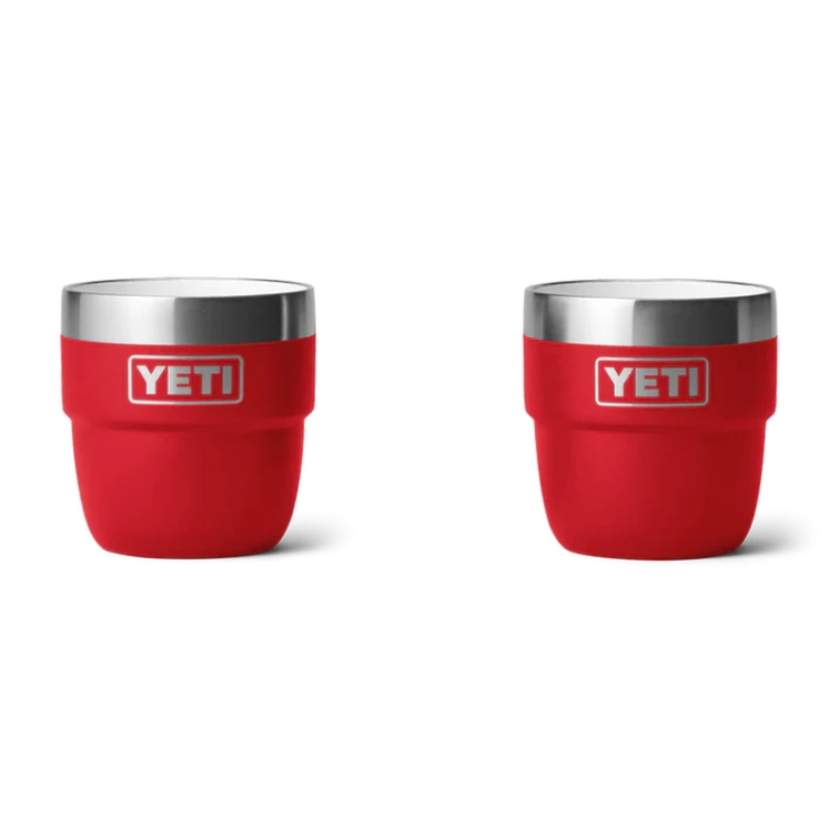 Термочашка YETI Rambler Espresso Stackable Cup (2 шт.) 113 (4 oz) цв. Rescue Red фото 1