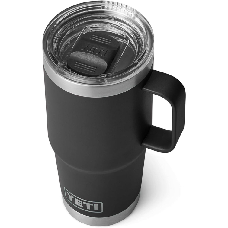 Термокружка YETI Rambler Travel Mug 591 (20 oz) цв. Black фото 5