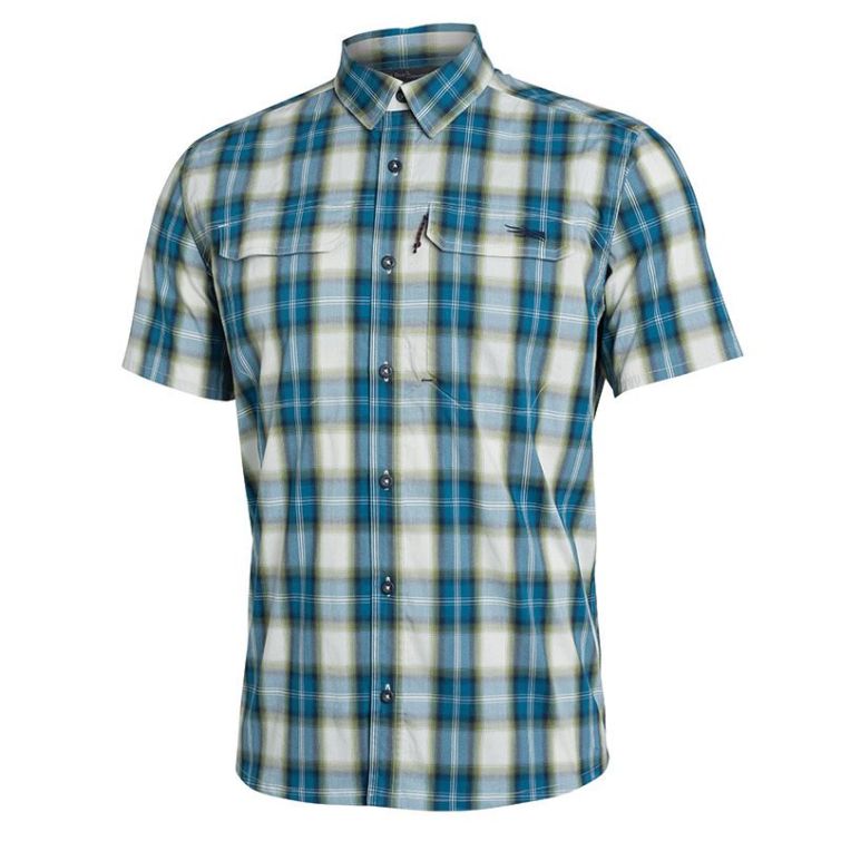 Рубашка SITKA Globetrotter Shirt SS цвет Fog Plaid фото 1