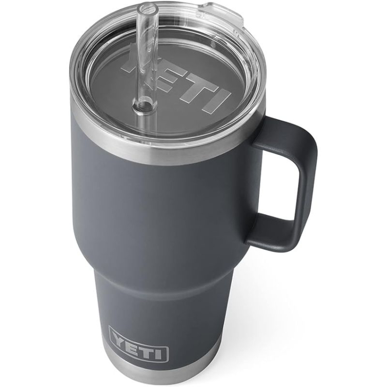 Термокружка YETI Rambler Straw Mug 994 (35 oz) цв. Charcoal фото 2
