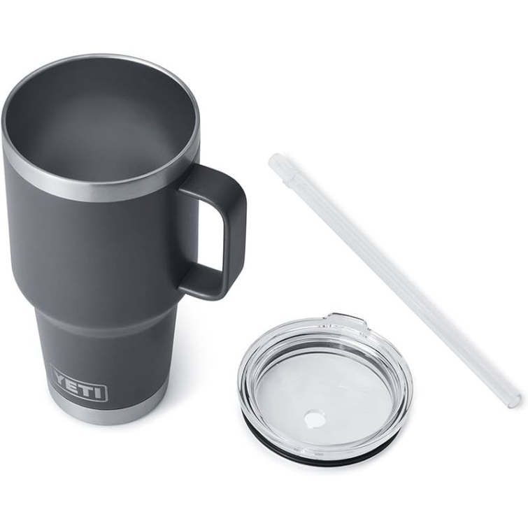 Термокружка YETI Rambler Straw Mug 994 (35 oz) цв. Charcoal фото 3