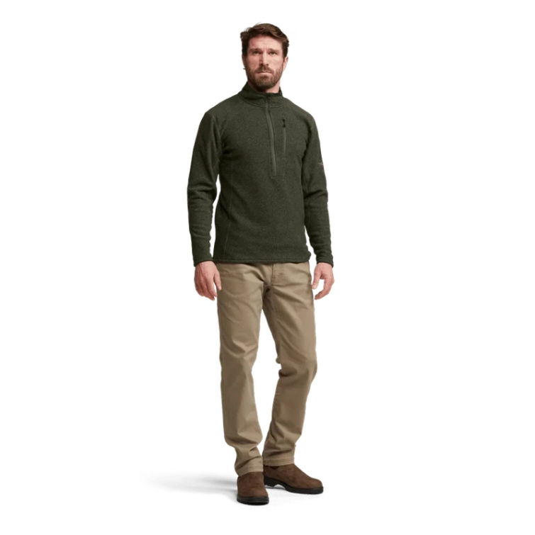 Толстовка SITKA Snowcrest Half-Zip Fleece Pullover цвет Hemlock Green Heather фото 5