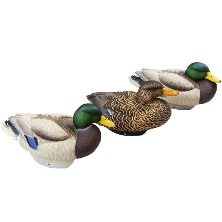Комплект LIFETIME DECOYS New Flex Float Mallards 2 селезня (кормящийся и отдыхающий) 1 утка фото 1