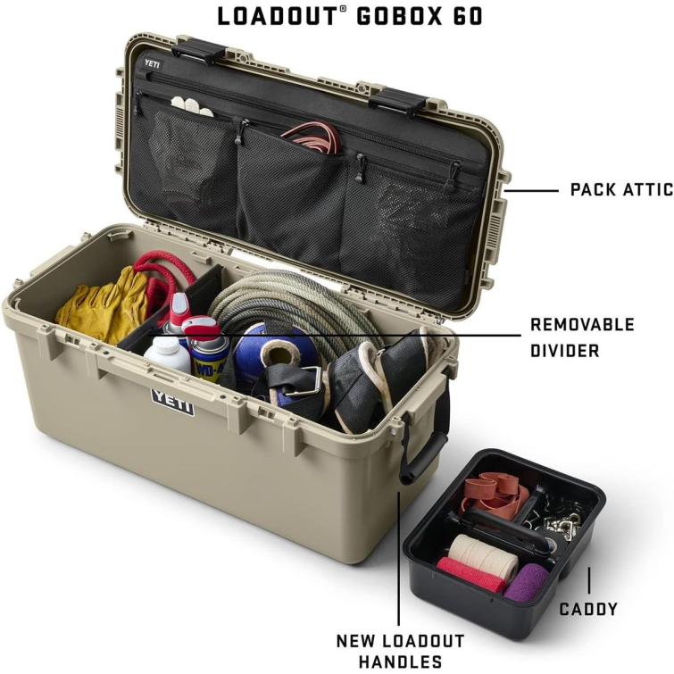 Ящик YETI LoadOut GoBox Gear Case 60 цвет Charcoal фото 2