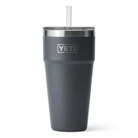 Термокружка YETI Rambler Straw Cap 760 цв. Charcoal
