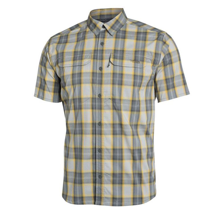 Рубашка SITKA Globetrotter Shirt SS цвет Aluminum Plaid фото 1