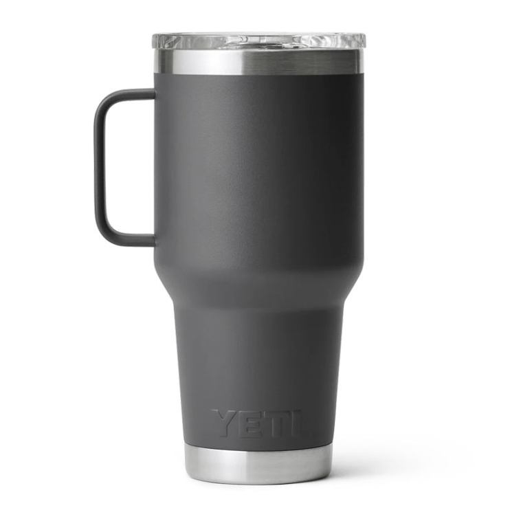 Термокружка YETI Rambler Travel Mug 887 (30 oz) цв. Black фото 2